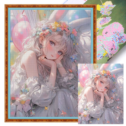 Bunny Girl - 11CT Stamped Cross Stitch 50*65CM