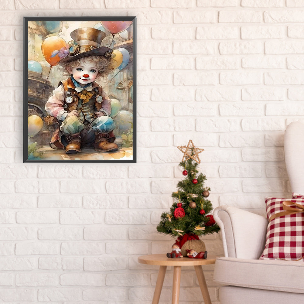 Clown - Full Round Drill Diamond Painting 30*40CM