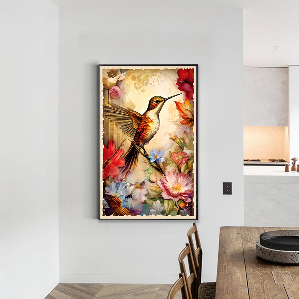 Hummingbird - Full Round Drill Diamond Painting 40*60CM
