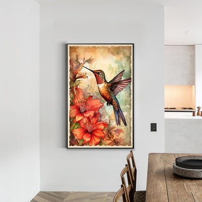 Hummingbird - Full Round Drill Diamond Painting 40*60CM