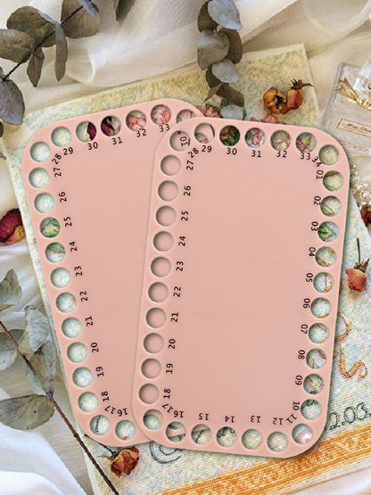 2 Pcs Sewing Thread Winding Plate Board for /Embroidery Storage 20x12cm (Beige)