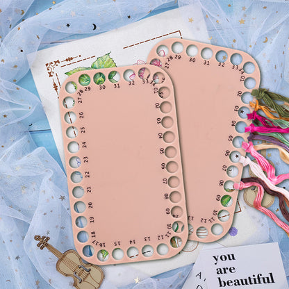 2 Pcs Sewing Thread Winding Plate Board for /Embroidery Storage 20x12cm (Beige)