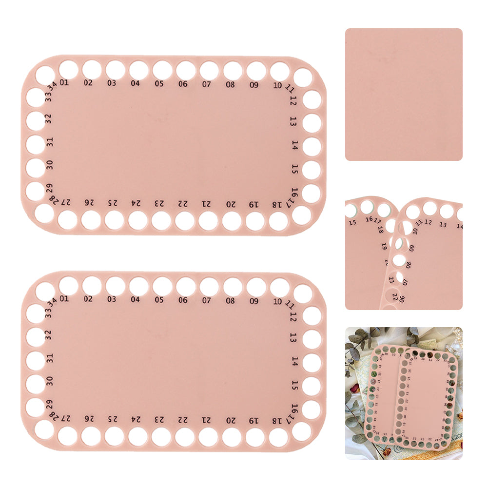 2 Pcs Sewing Thread Winding Plate Board for /Embroidery Storage 20x12cm (Beige)