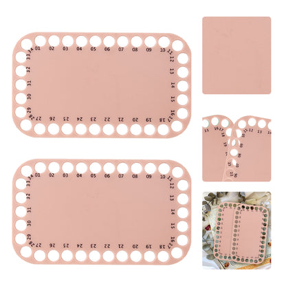 2 Pcs Sewing Thread Winding Plate Board for /Embroidery Storage 20x12cm (Beige)