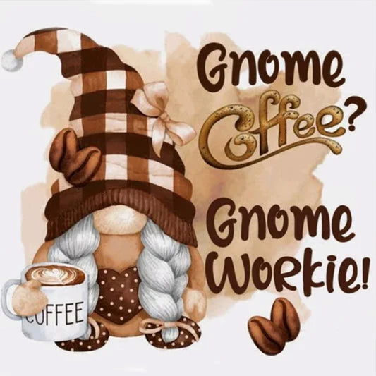 Coffee Bean Gnome - Full Round Drill Diamond Painting 30*30CM