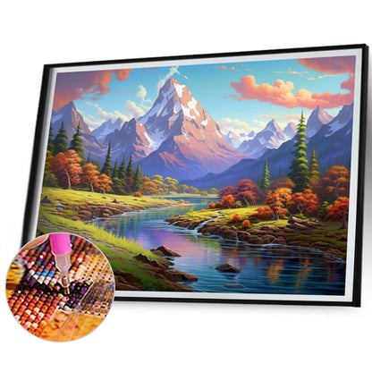 Lake - Full Square Drill Diamond Painting 40*30CM