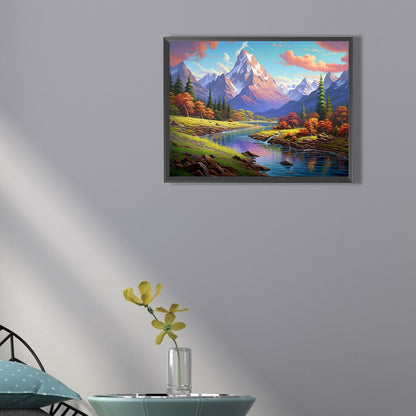 Lake - Full Square Drill Diamond Painting 40*30CM