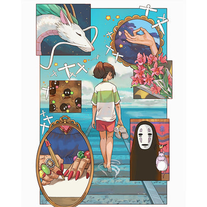 Hayao Miyazaki Animation-Spirited Away - 11CT Stamped Cross Stitch 50*60CM