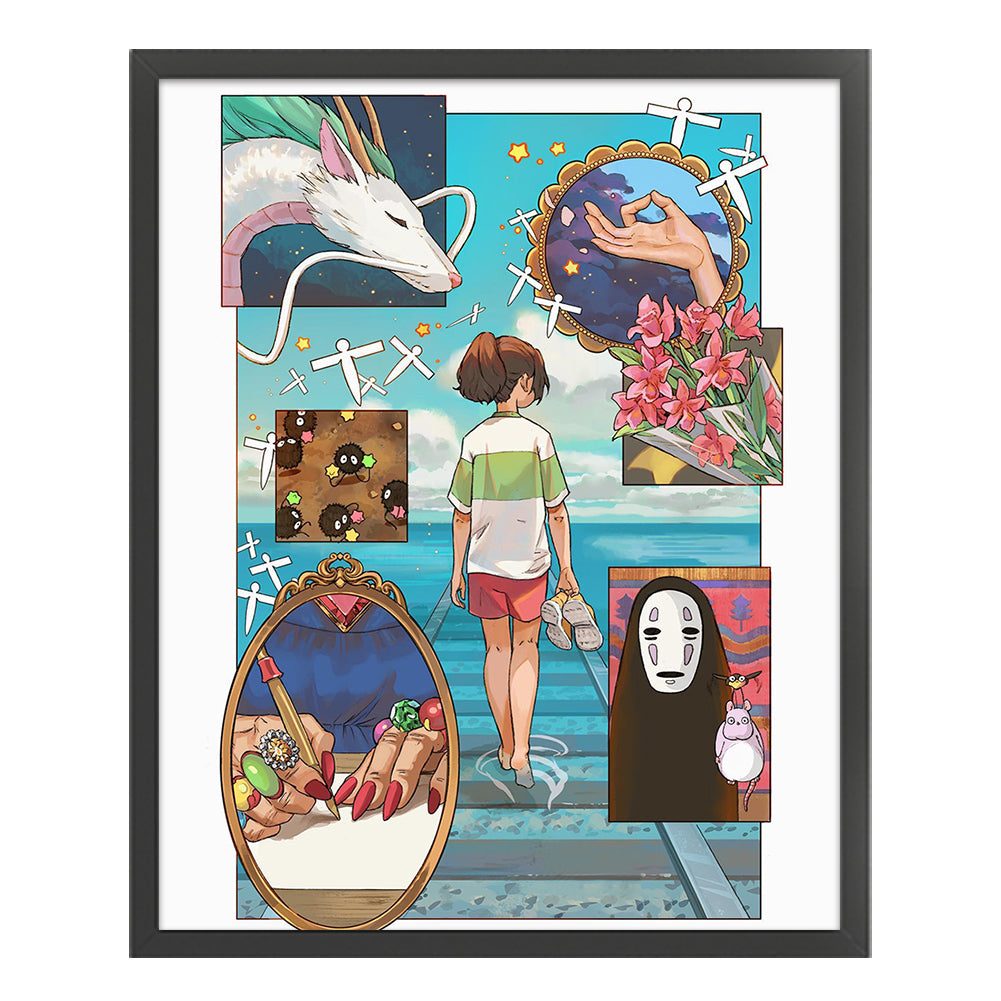 Hayao Miyazaki Animation-Spirited Away - 11CT Stamped Cross Stitch 50*60CM