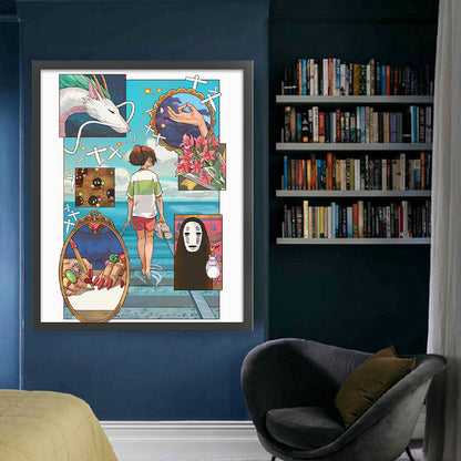 Hayao Miyazaki Animation-Spirited Away - 11CT Stamped Cross Stitch 50*60CM