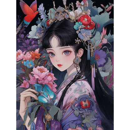 Ancient Style Girl - 11CT Stamped Cross Stitch 50*65CM