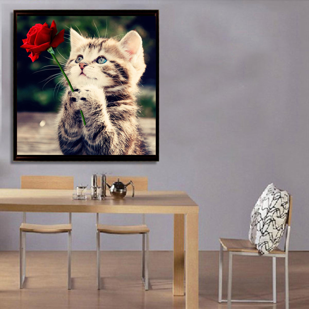 Cat - Special Shaped Drill Diamond Painting 30*30CM
