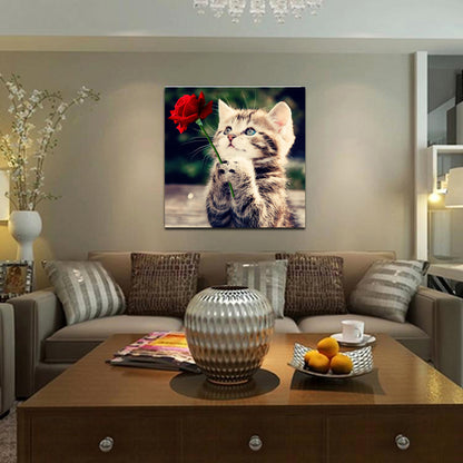 Cat - Special Shaped Drill Diamond Painting 30*30CM