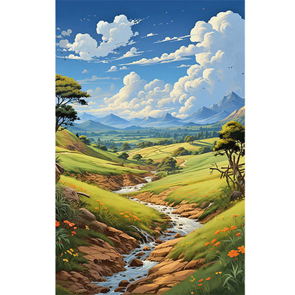Hillside Fields - Full Round Drill Diamond Painting 40*60CM