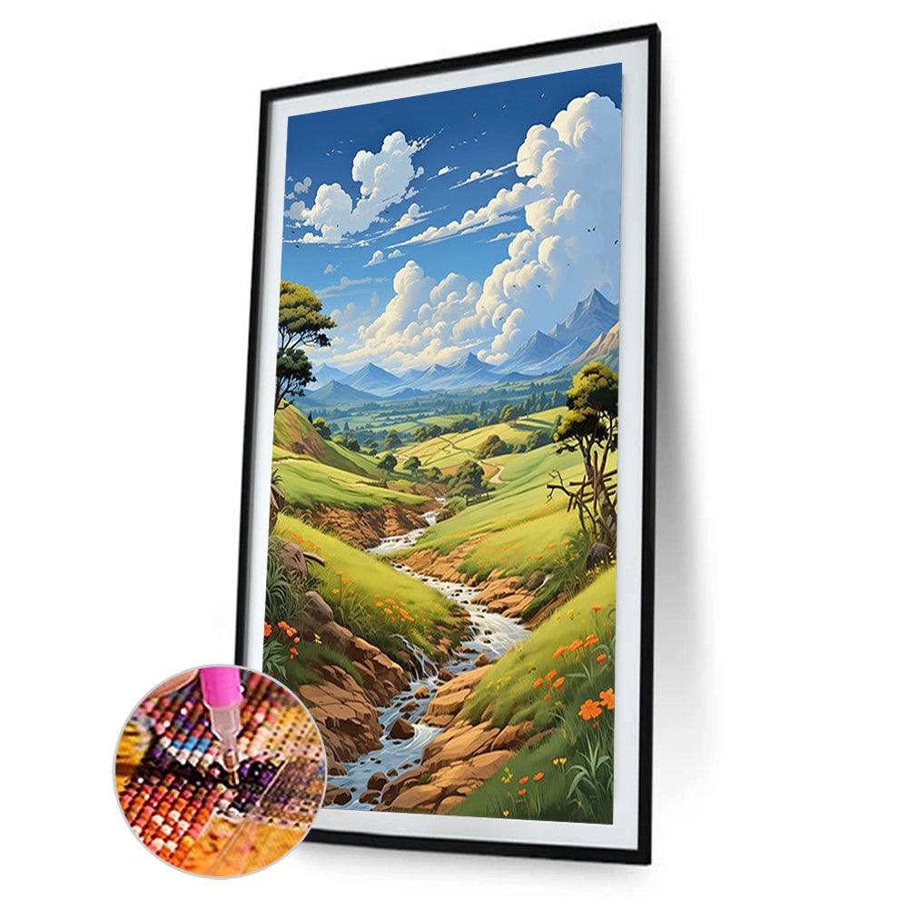 Hillside Fields - Full Round Drill Diamond Painting 40*60CM