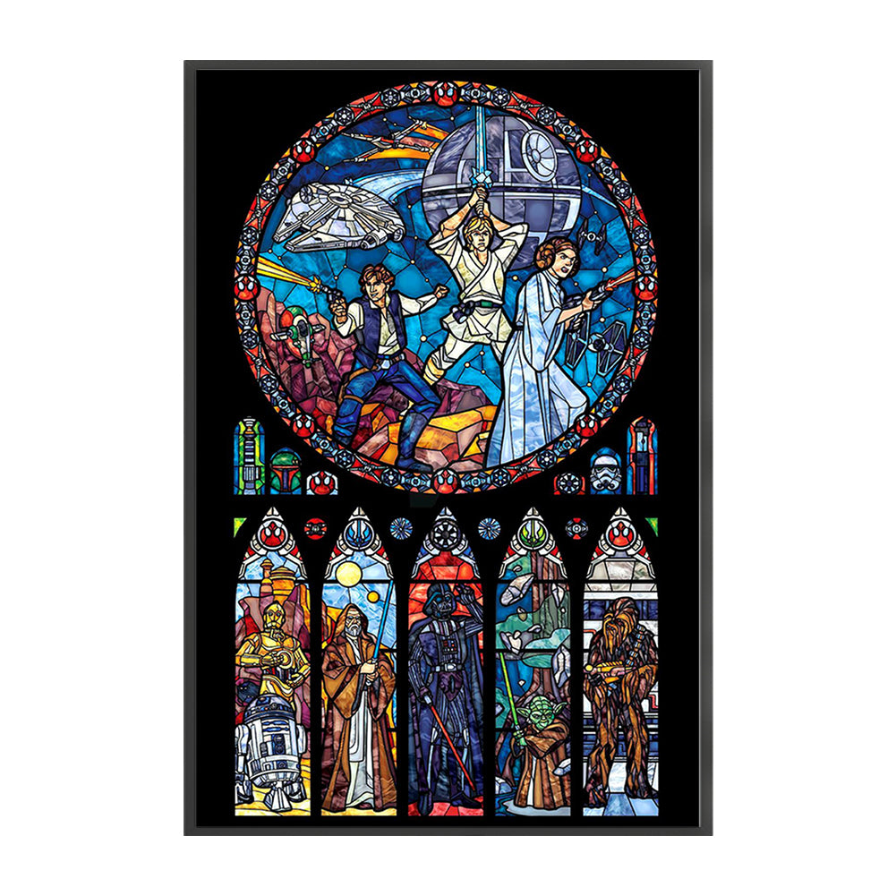 Glass Painting-Star Wars - 11CT Stamped Cross Stitch 50*77CM
