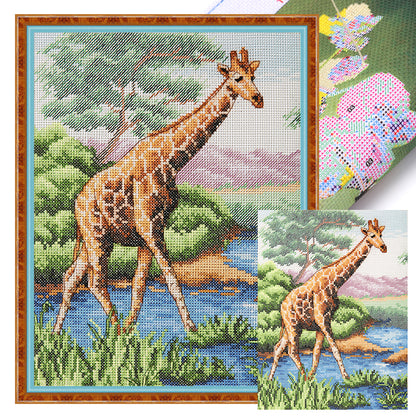 Giraffe - 11CT Stamped Cross Stitch 50*65CM