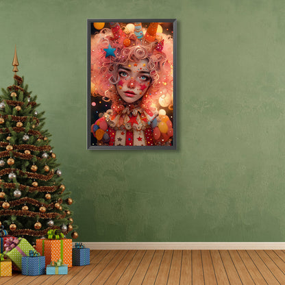 Clown Card - Full Round Drill Diamond Painting 40*60CM