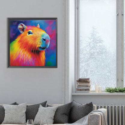 Colorful Capybara - Full Round Drill Diamond Painting 30*30CM