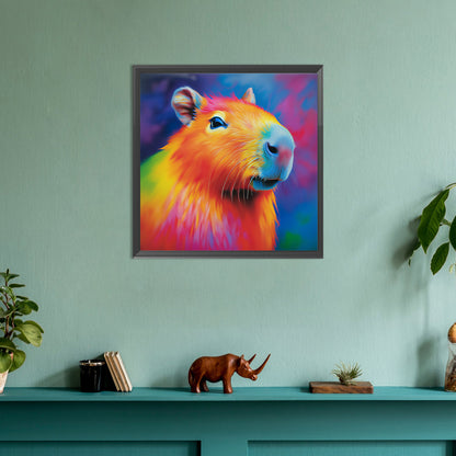 Colorful Capybara - Full Round Drill Diamond Painting 30*30CM