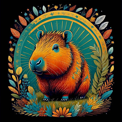 Mural Capybara - Full Round Drill Diamond Painting 30*30CM