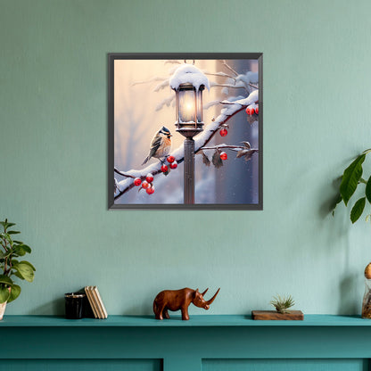 Street Light Bird - Full Round Drill Diamond Painting 30*30CM