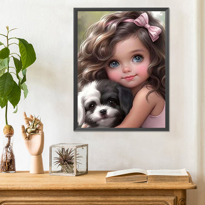 Sweet Girl - Full Round Drill Diamond Painting 30*40CM