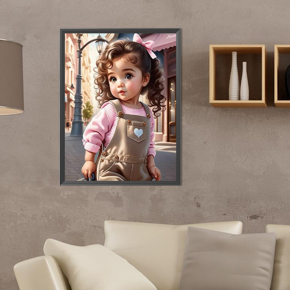 Sweet Girl - Full Round Drill Diamond Painting 30*40CM