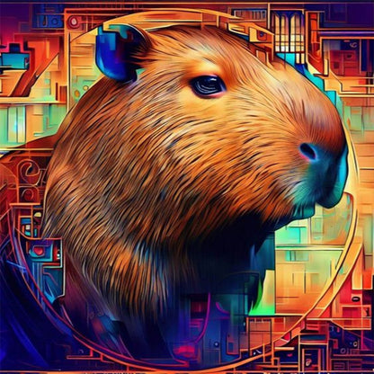 Capybara - Full Round Drill Diamond Painting 30*30CM
