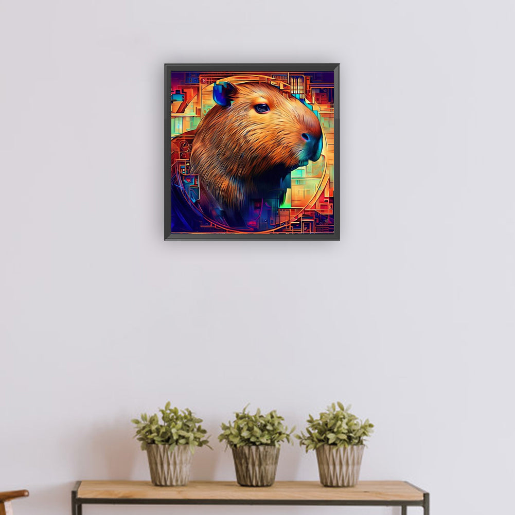 Capybara - Full Round Drill Diamond Painting 30*30CM