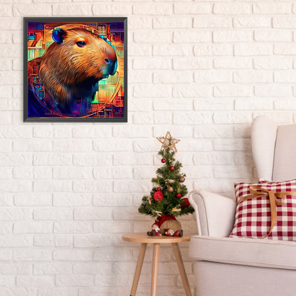 Capybara - Full Round Drill Diamond Painting 30*30CM