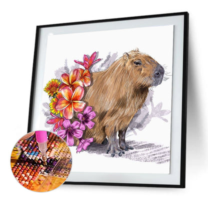 Capybara - Full Round Drill Diamond Painting 30*30CM
