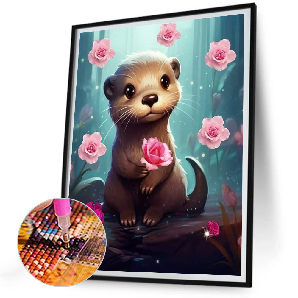 Little Otter - Full Round Drill Diamond Painting 30*40CM