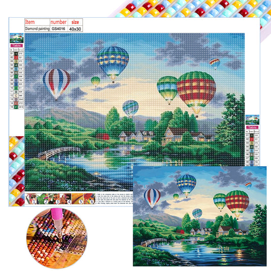 Hot Air Balloon - Full Square Drill Diamond Painting 40*30CM