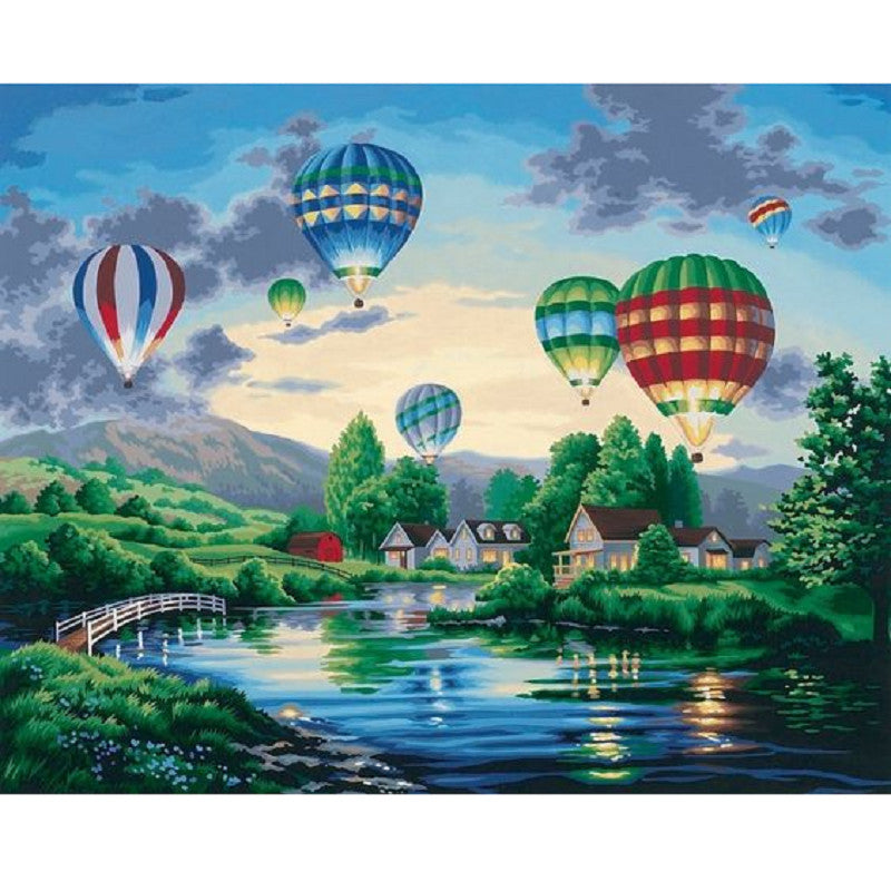 Hot Air Balloon - Full Square Drill Diamond Painting 40*30CM