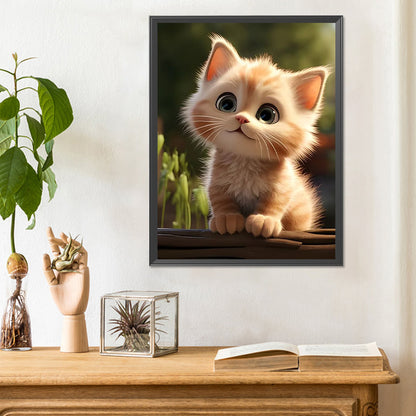 Kitten - Full Round Drill Diamond Painting 30*40CM