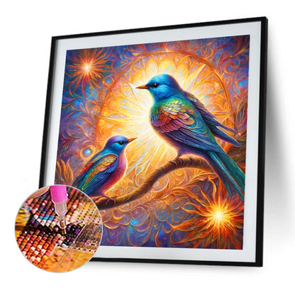 Two Little Birds - Full AB Round Drill Diamond Painting 30*30CM