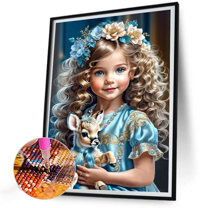 Sweet Girl - Full Round Drill Diamond Painting 30*40CM
