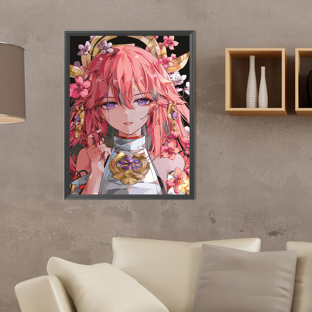 Yae Sakura - Full Round Drill Diamond Painting 30*40CM