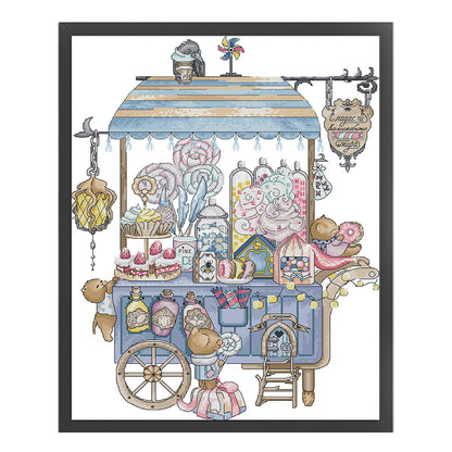 Dessert Cart - 14CT Stamped Cross Stitch 36*46CM