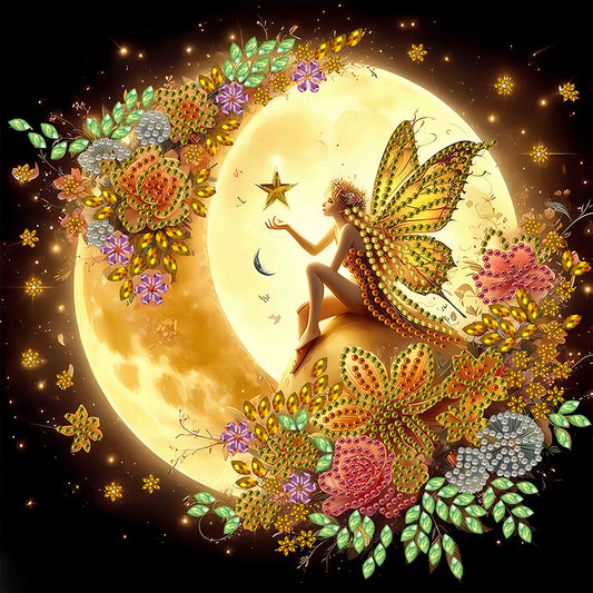 Moon Elf - Special Shaped Drill Diamond Painting 30*30CM
