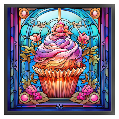 Glass Painting-Tea Cup Cake - 11CT Stamped Cross Stitch 40*40CM
