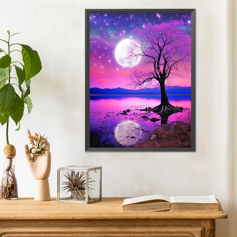 Mysterious Night Scene - Full Round Drill Diamond Painting 30*40CM