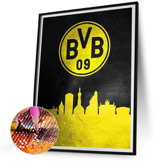 Borussia Dortmund Football Club Logo - Full Round Drill Diamond Painting 30*40CM