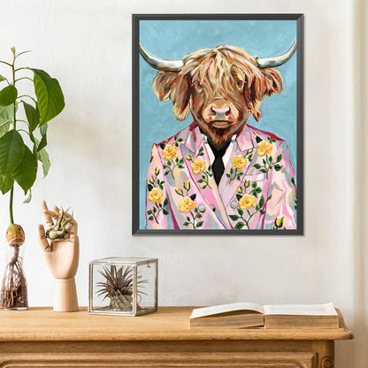 Anthropomorphic Cow - Full Round Drill Diamond Painting 30*40CM