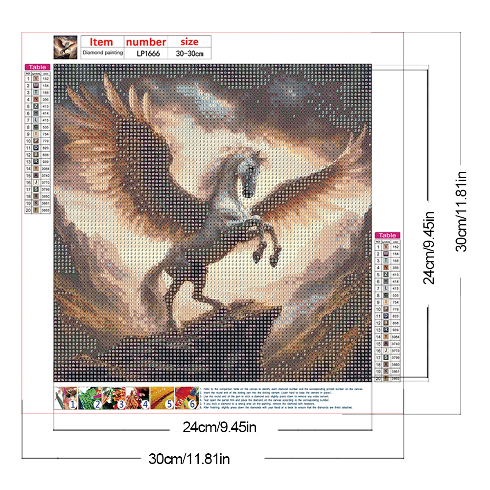 Angel Horse - Full Round Drill Diamond Painting 30*30CM