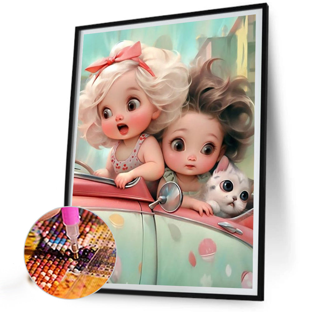 Cute Girl - Full Square Drill Diamond Painting 30*40CM