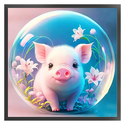 Crystal Ball Zodiac Signs-Pig - 11CT Stamped Cross Stitch 40*40CM