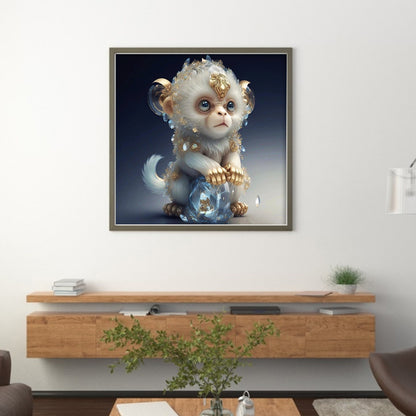 Twelve Zodiac Signs - Monkey - 11CT Stamped Cross Stitch 40*40CM