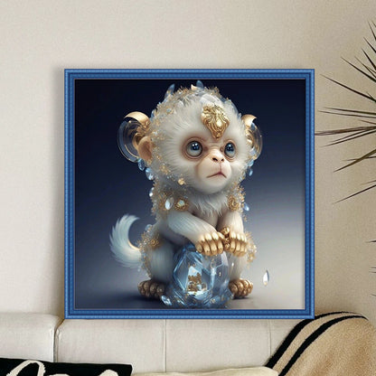 Twelve Zodiac Signs - Monkey - 11CT Stamped Cross Stitch 40*40CM